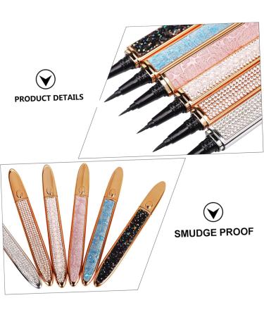 BELLIFFY 2pcs Diamond Eyeliner Liquid Liner Pen Black Eyeliner Women Household Eyeliners Gold Eyeliner Silver 1 count (Pack of 1) Black - Buy Online on GoSupps.com