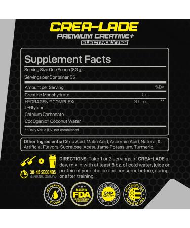 Forzagen CREA-Lade 35 Servings | Premium Creatine Monohydrate with Electrolytes - Lemonade Paradise Flavor | International Shipping  - Buy Online on GoSupps.com