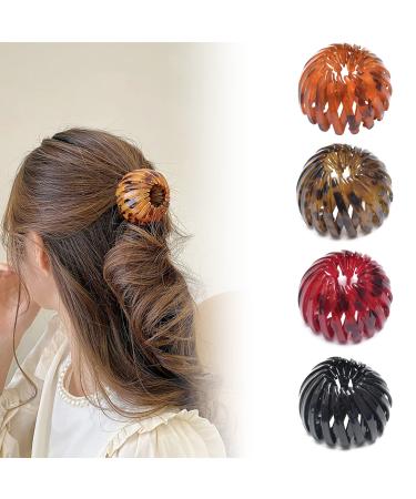 4 pieces bird's nest hair clip yutou vintage bird nest hair clips ponytail hair pin hair clip for women big hair clips hair gripper hair accessory hair jewelry for girls women (4 colors)