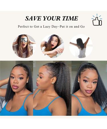 LEOSA 14 Yaki Straight Drawstring Ponytail for Black Women - Short Natural Black Hair Extension (14 Inch, Pack of 1, 1B) - Buy Online on GoSupps.com