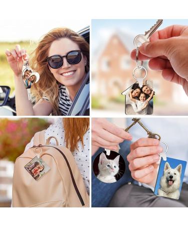 90Pcs Sublimation Keychain Blanks Bulk - DIY MDF Keychains with Rings for Heat Transfer - Double-Sided Printed - 6 Shapes Ornament Blanks - Buy Online on GoSupps.com