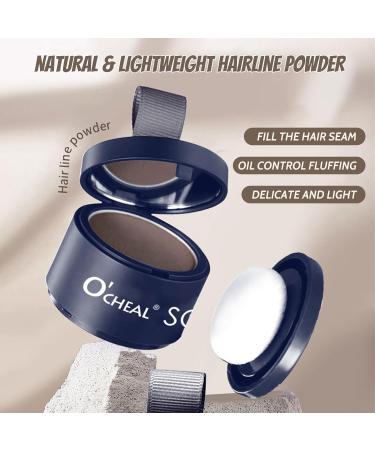 Trendyfave Hairline Powder Instantly Hairline Shadow Powder Quick Cover Grey Hair Root Concealer Eyebrows & Beard Line Sweatproof and Waterproof Hair Dye with Mirror & Puff Portable 1# Black brown - Buy Online on GoSupps.com