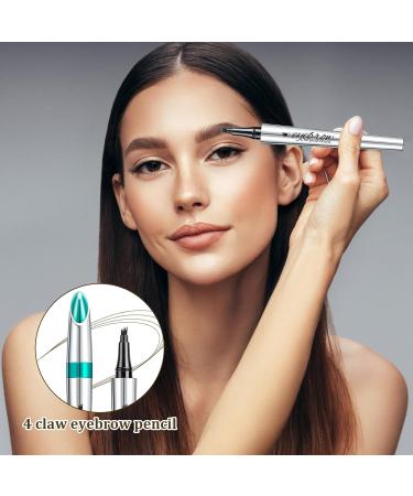 Eyebrows Semi Permanent Makeup Eyebrow Pencil Magic Microblading Eyebrow Pencil With 4 Tips Micro Head Long Lasting Waterproof Natural Easy to Use and Remove - Buy Online on GoSupps.com