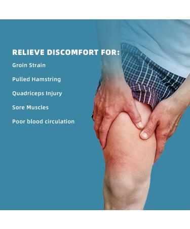 Adjustable Compression Hip Brace for Men and Women - Relief from Hip Pain, Sciatica, Arthritis - Thigh Support for Muscle Strains - Sports Protection - Fits Right and Left Leg - Buy Online on GoSupps.com
