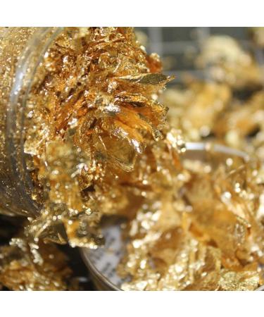 Nuobesty Glitter Powder Leaf - Gold & Silver Flakes for Nail Art Makeup Cakes - 2 Pieces - Buy Online on GoSupps.com