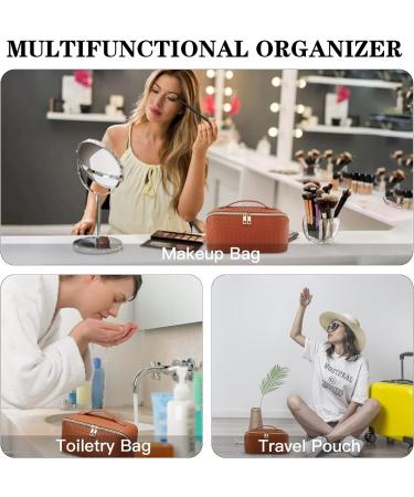 Large Capacity Portable Travel Makeup Bag Waterproof Toiletry Organizer for Women and Girls (Brown) - Buy Online on GoSupps.com