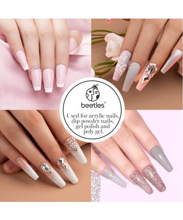 Beetles Clear French Acrylic Nail Tips - Half Cover False Nails with Case for DIY Nail Art at Home - Buy Online on GoSupps.com