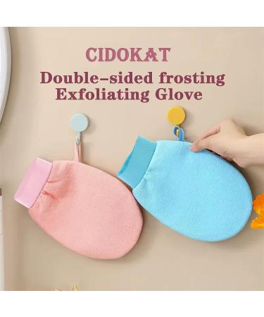 CIDOKAT Exfoliating Glove for Body Scrub - Korean Deep Exfoliating Mitt for Shower - Dead Skin Remover Scrubber - 1Pcs Black - Buy Online on GoSupps.com