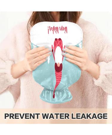 Scandinavian Christmas Elf Hot Water Bottle - 2L Soft Fleece Cover for Hot & Cold Therapy - Buy Online on GoSupps.com