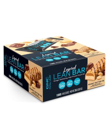 GNC Total Lean Layered Lean Bar| Hunger Satisfying - High Protein Snack Bar | Peanut Butter Pie - 9 Bars Peanut Butter Pie 1 Count (Pack of 1)
