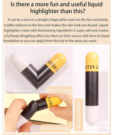 Face Body Dazzling Cream Liquid Highlighter - Sakura Pink+Warm Brown 02 | Waterproof Glitter Luminizer for Women - Buy Online on GoSupps.com