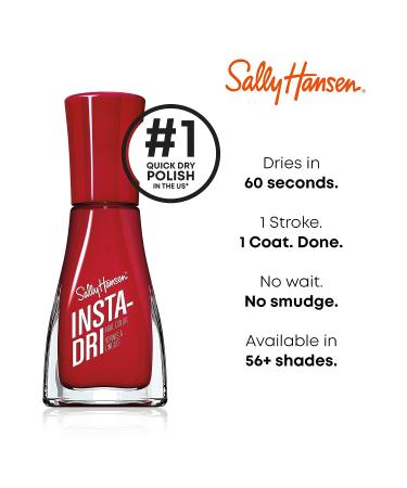 Sally Hansen Insta-Dri Pink Pursuit Nail Polish 0.31 Fl Oz - Quick Dry Formula with Contoured Brush, No Smudge, Dries in 60 Seconds - Pink Nail Polish 3-in-1 Formula - 1 Count - Buy Online on GoSupps.com