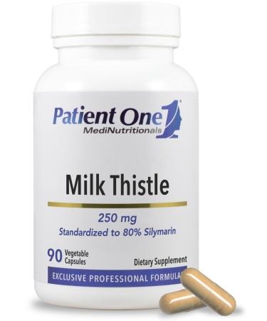 Patient One Milk Thistle Extract 250mg | Supplement to Support Healthy Liver Function* | Standardized to 80% Silymarin | 90 Capsules