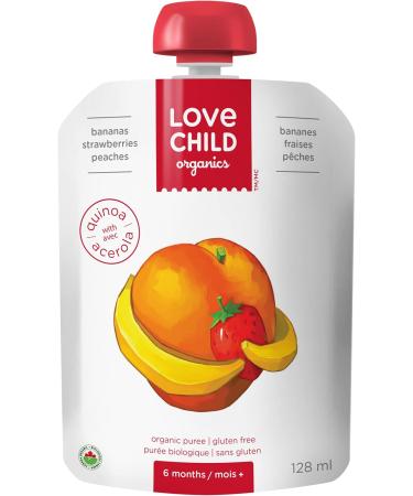 Love Child Organics Superblends Bananas Strawberries + Peaches Puree 128 ml (Pack of 12) by Nature's Path - Buy Online on GoSupps.com