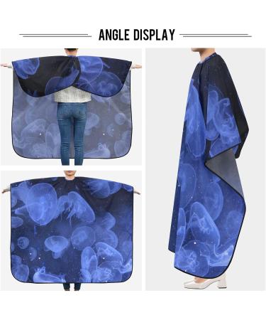 Waterproof Barber Cape - Blue Cheetah Haircut Bib for Men & Women | Unisex Hair Cutting Cape for Salon & Home Use - Buy Online on GoSupps.com