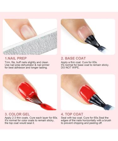 Top Coat and Base Coat Set 2 Pcs 10ml No Wipe Soak Off Gel Top Coat and Base Coat Kit UV LED Quick Dry Nail Gel Polish Long Lasting Shine Finish Base Top Coat for Women Nail Art 2Pcs - Buy Online on GoSupps.com
