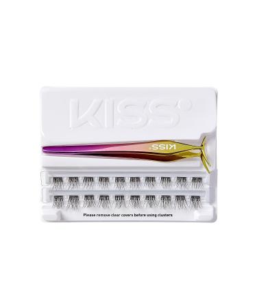 KISS imPRESS Press-On Falsies Eyelash Clusters Kit - Natural Black, Fuss-Free with Invisible Band - 24 Hours Flawless Wear, No Damage or Sticky Residue - Quick & Easy Application for Gorgeous Look - Buy Online on GoSupps.com