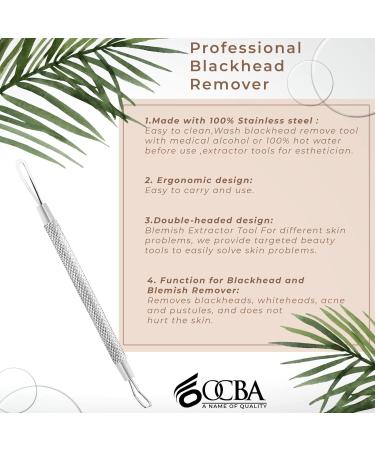 OCBA Blackhead Remover Tool | Professional Skincare Spot Treatment for Blemish, Comedone, Whiteheads, Pimple | Double Sided Soft Touch | Anti-Slip Design - Buy Online on GoSupps.com