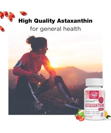 Liposomal Astaxanthin 24mg Supplement - Skin & Eye Health Antioxidant - Gluten Free & Non-GMO (60 Count) - Buy Online on GoSupps.com