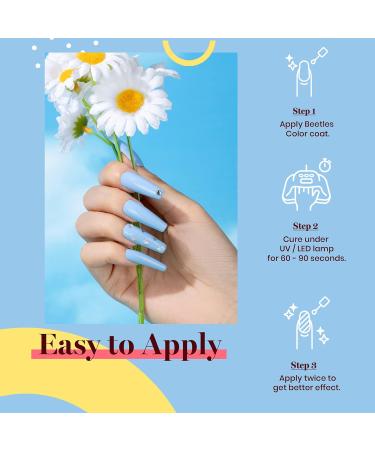 Beetles Baby Blue Gel Nail Polish - 15ml | Soak Off, UV/LED Lamp Required | Salon Quality at Home - Buy Online on GoSupps.com