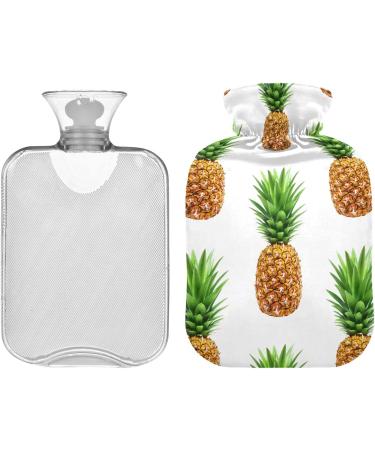 Naanle Tropical Golden Pineapple Heat Bottle | 1L Transparent Hot Water Bottle for Bed | Hand & Foot Heat Pain Relief | Heat & Cold Therapy - Buy Online on GoSupps.com