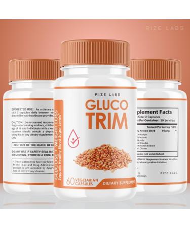 GlucoTrim - All-Natural Blood Sugar Support Capsules | Maintain Healthy Levels | Advanced Formula | 60-Capsule Dietary Supplement Reviews - Buy Online on GoSupps.com