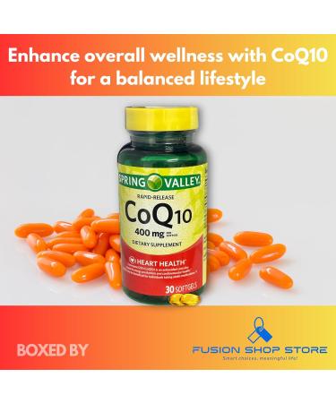 C0q10 400mg- Rapid-Release 30 softgels (Pack of 1) Boxed by Fusion Shop Store - Buy Online on GoSupps.com