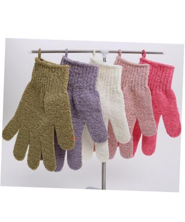 Healeved 5 Pairs Body Scrub Exfoliator Gloves - Double-Sided Bath Mitts & Loofah for Exfoliating & Cleansing - Ideal Back Sponge & Shower Towel for Soft Skin - Buy Online on GoSupps.com