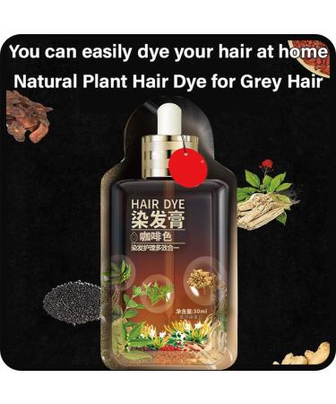 Eqtinfloato Plant Extract Hair Tinting Cream - Non-Damaging Korean Bubble Dye Shampoo - 30ml x 10 Packs (Coffee) - Shop Internationally - Buy Online on GoSupps.com