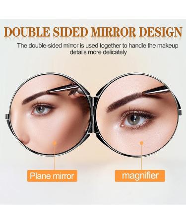 Vintage Metal Double-Sided 1x2 Handheld Travel Mirror That fits in Your Pocket Purse (Gun Black) - Buy Online on GoSupps.com