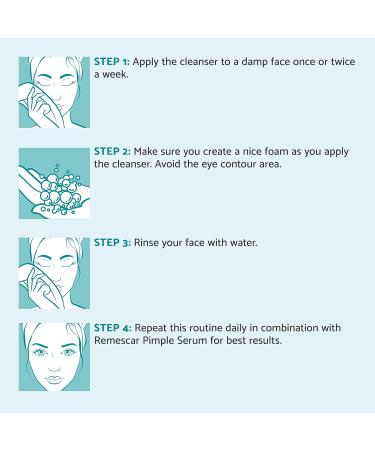 Remescar Pimple Cleanser 75ml - Deeply Purifies The Skin - Helps to Prevent and Reduce Pimples and Spots - Enzymatic Exfoliating Pimple Face Wash with Tea Tree Oil - Buy Online on GoSupps.com