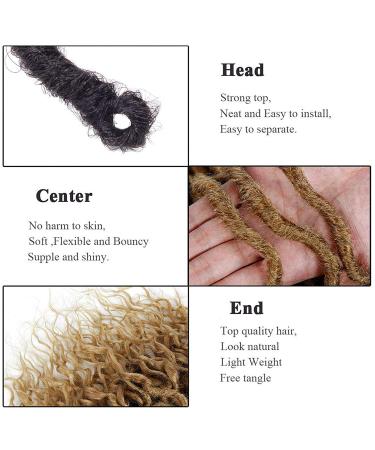 24 Inch Ombre Wavy Goddess Faux Locs Crochet Hair Extensions (6Packs) - #1B/27 - Buy Online on GoSupps.com