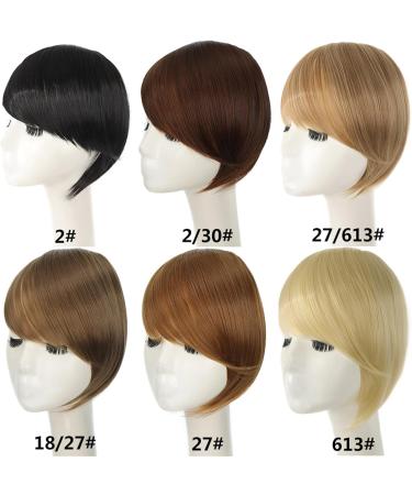 Bangs Hair Clip Synthetic Side Bangs Hair Extensions Clip In Side Bangs Fake Fringe Hairpiece High Temperature Black Blonde False Hair Bangs Clip in Hair (Color : 4-01) - Buy Online on GoSupps.com