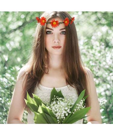 FEPITO 12-Piece Multicolor Flower Headband Garland - Bohemian Flower Crown for Women & Girls | International Shipping Available - Buy Online on GoSupps.com