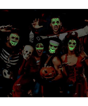 YIYIW Halloween Face Tattoos 12 Sheets Luminious Halloween Tattoos for Adults Kids Glow in The Dark WaterproofTemporary Tattoos for Horror Makeup Halloween Decor Party Supplies (12P-YG) - Buy Online on GoSupps.com