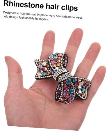 COLLBATH Hairpin Rhinestone Hair Clips Bow Spring Hair Barrettes Bowknot Hair Decors Chic Bow Headdress Bow Spring Headdress Spring Hair Clip Bowknot Hair Clip Women Bow Headdress Clip - Buy Online on GoSupps.com