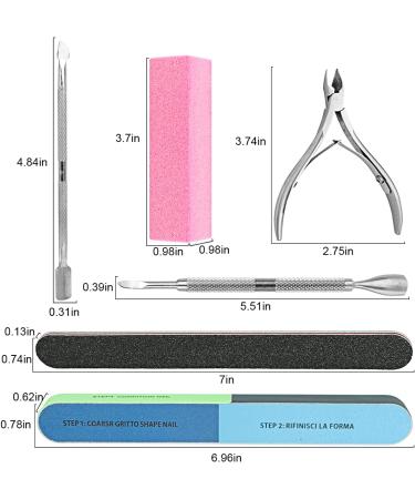 Wovte 11-Piece Nail File Set with Buffer Blocks, Cuticle Nipper, and Pusher - Manicure Tools for Dead Skin Trimming - Buy Online on GoSupps.com