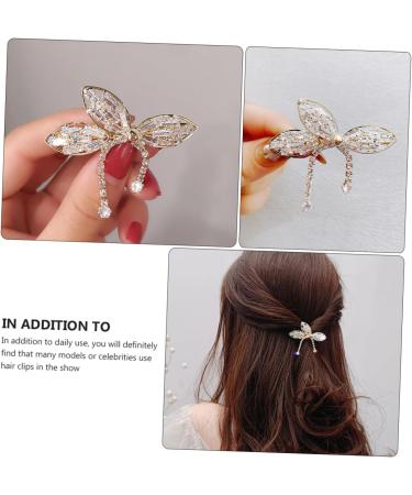 minkissy 1pc Hairpin Rhinestone Clip Women Hair Clip Fashion Non- Hair Clamps Party Headdress Rhinestone Headpiece Fashion Non-slip Hair Clamps Rhinestones Side Clip Delicate Miss - Buy Online on GoSupps.com