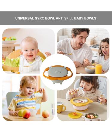 Youngwier 360 Rotatable Gyro Bowl for Toddlers | Anti-Spill & Scalding Protection - Smooth Design - Buy Online on GoSupps.com