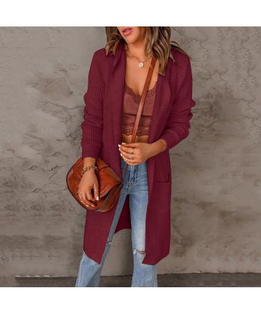 Gefomuofe Women's Long Sleeve Classic Blouses Cardigan with Buttons Long Sleeve Lightweight Cardigan Elegant Shoulder Jacket Top Casual Sweater Elegant Shoulder Jacket Top Casual Top Red XXL - Buy Online on GoSupps.com