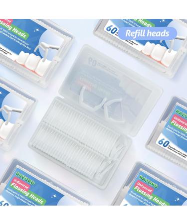 Dental Floss Picks Kit - 1 Handle & 120 Refills - Clean Dental Flossers - Buy Online on GoSupps.com