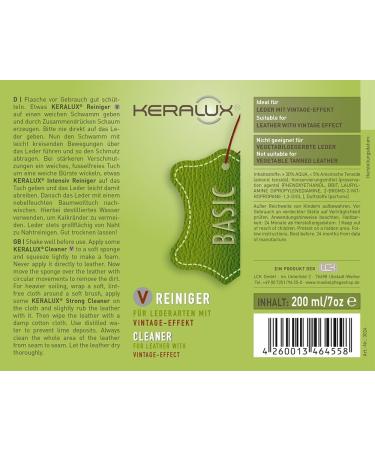 KERALUX Leather Care Set for Vintage Leather | 200ml Cleaner & Lotion | Premium Care for Leather Accessories - Buy Online on GoSupps.com