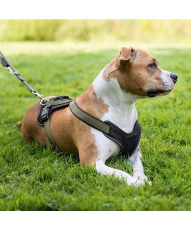 HUNTER NEOPRENE Dog Harness - Padded Nylon Olive/Black Size L (72-91 cm) - Premium Comfort & Durability for International Shipping - Buy Online on GoSupps.com