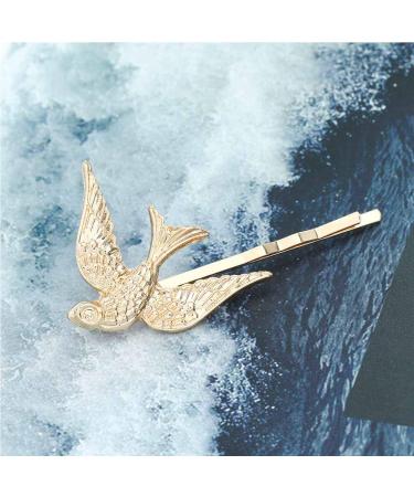 Olbye Sparrow Gold Bird Hair Pins Set for Bridal & Girls | 2 Pcs - Buy Online on GoSupps.com