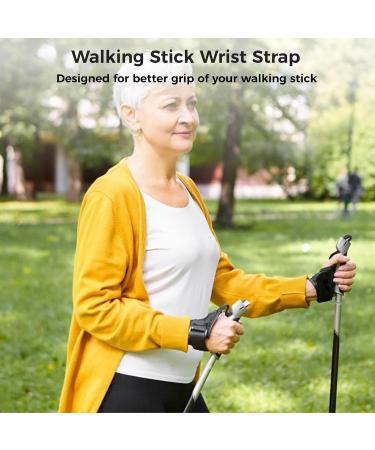 OLACD Wrist Strap for Walking Stick: Hiking Stick Cord with Faux Leather Cane Wrist Attachment - Buy Online on GoSupps.com