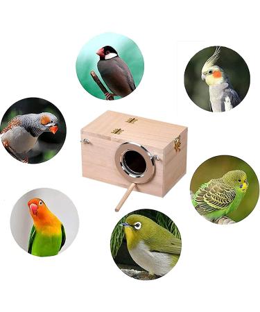 Parakeet Nesting Box - Ideal Breeding Cage for Finch, Lovebirds, Cockatiel, Budgie, Conure, and Parrot - 8'' x 5'' x 5 - Buy Online on GoSupps.com