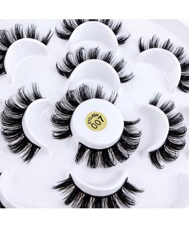 7 Pairs of 3D False Eyelashes - Reusable Natural Fake Eyelashes Set (007) for Stunning Looks - Buy Online on GoSupps.com