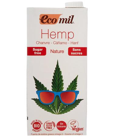 Ecomil 6 x Organic Hemp Milk Sugar Free 1 Litre
