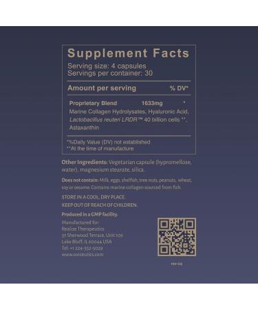 Oxiceutics Gut to Glow l reuteri probiotics by Author Dr. William Davis. Supports Gut-Skin-Axis with Marine Collagen & Hyaluronic Acid -Dr. formulated probiotics for Women - Buy Online on GoSupps.com