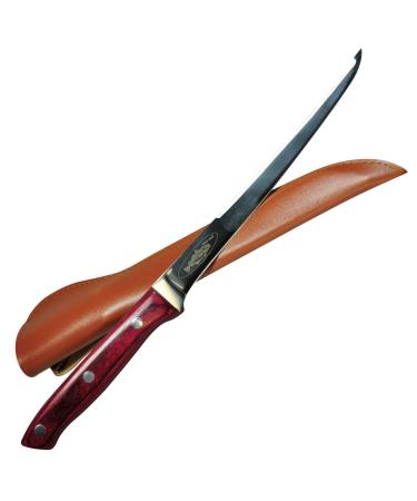 Dieter Eisele filleting knife double-edged - fishing knife knife for filleting filleting knife with sheath fishing knife